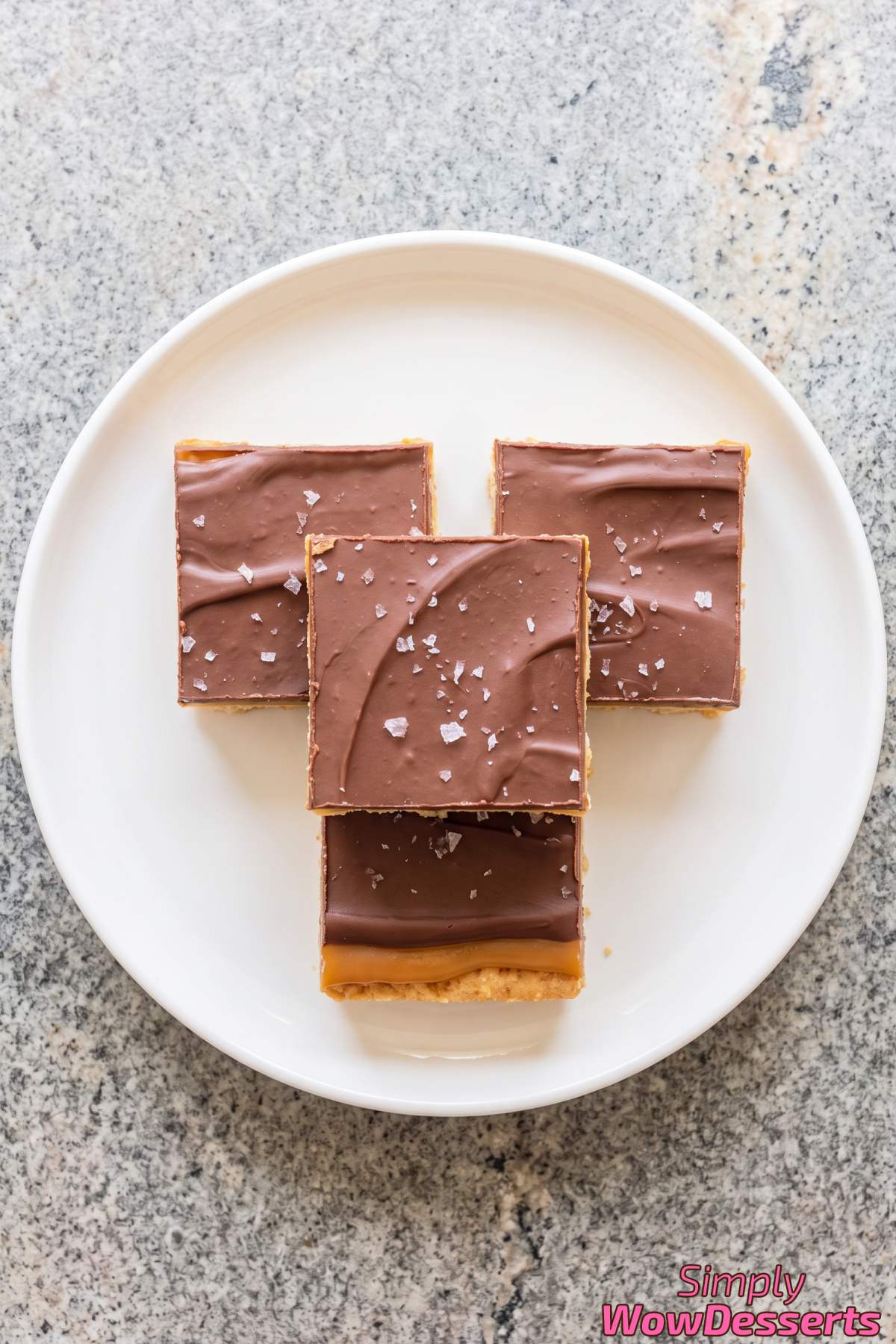 Buttery millionaire shortbread slice