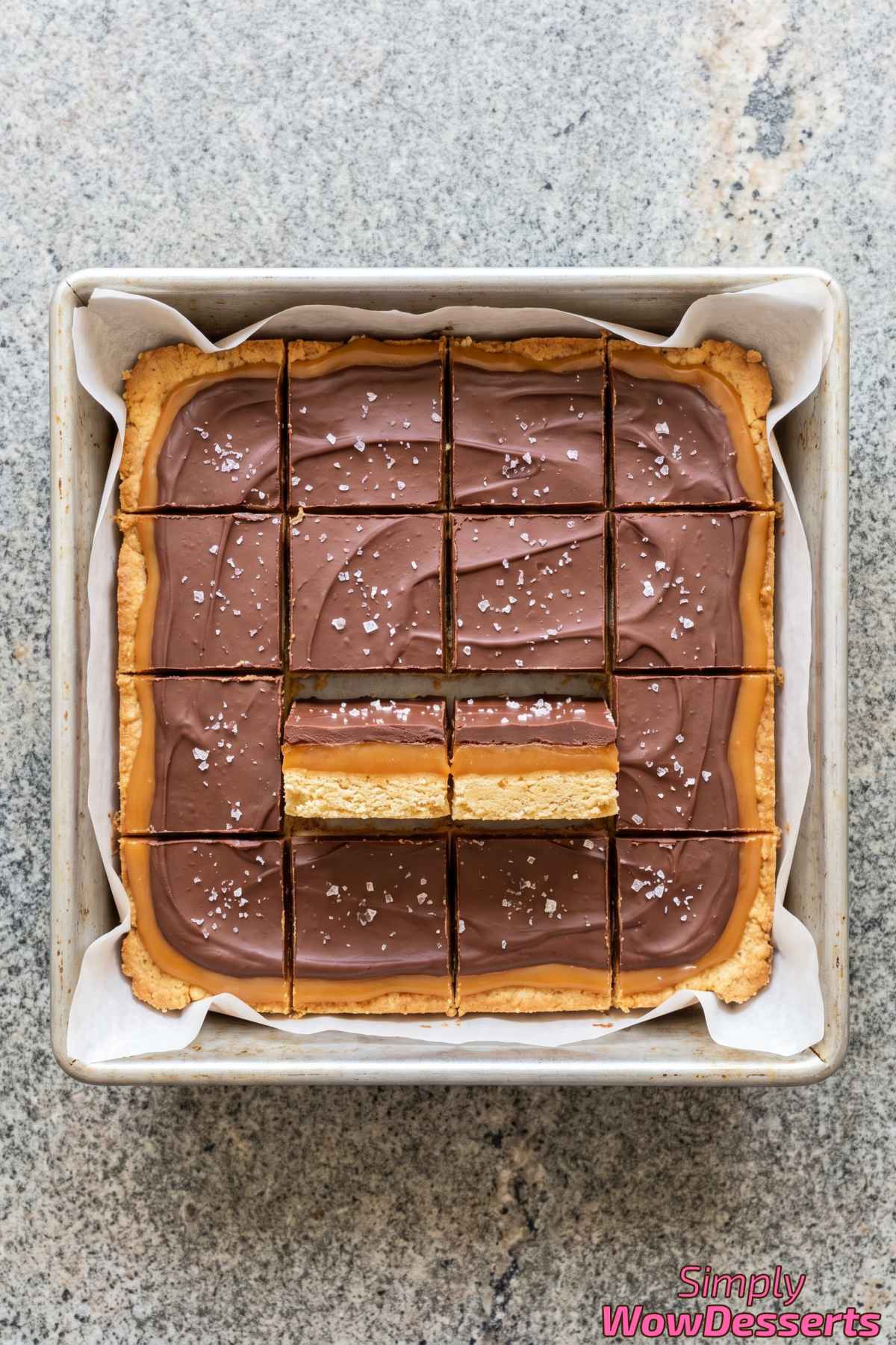 Sweet chocolate caramel bars