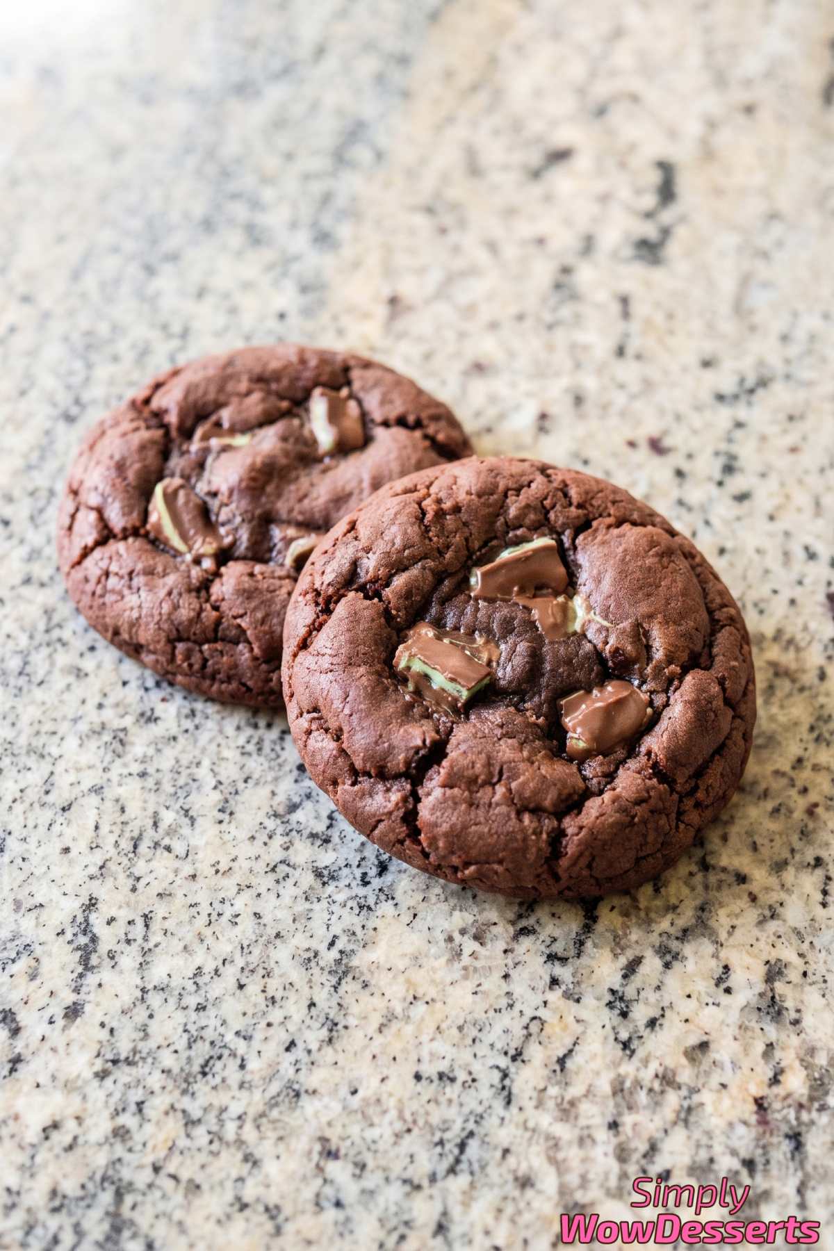 Easy mint fudge cookies