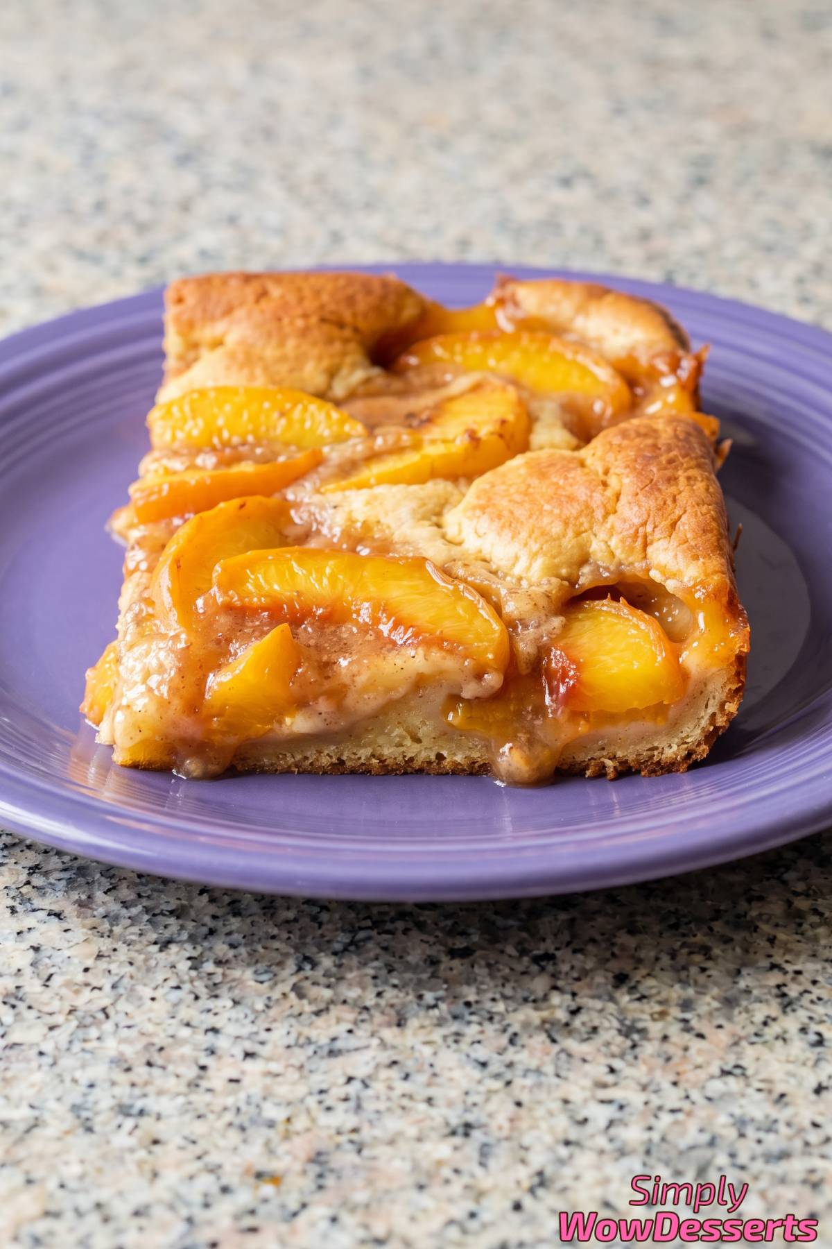 Sweet and juicy baked peach cobbler