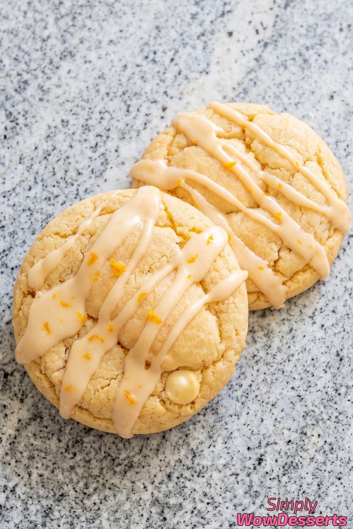 Orange creamsicle cookies on a plate