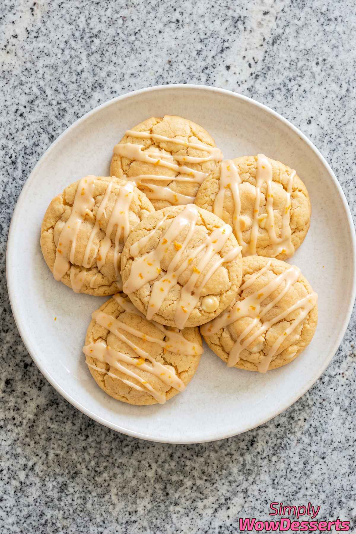 Bright orange creamsicle cookies close up