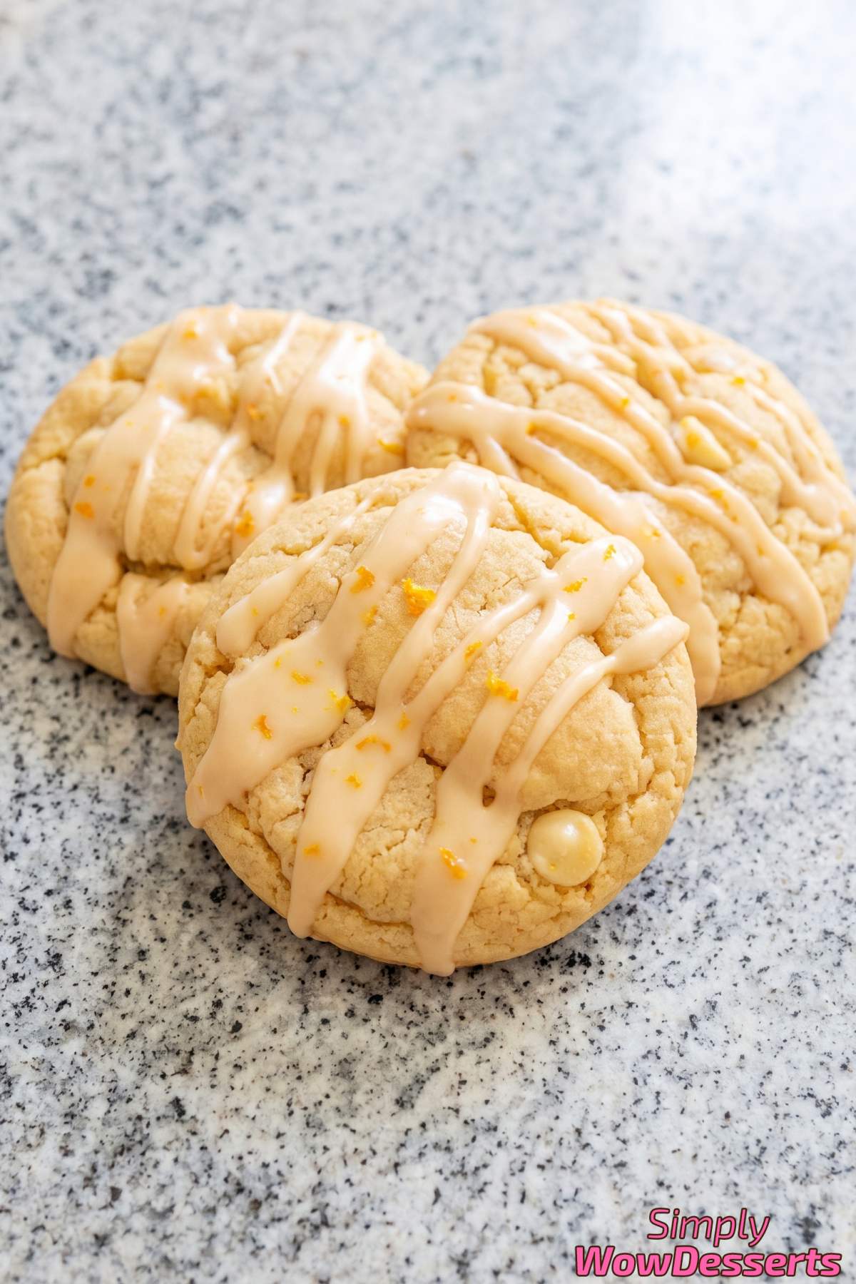 Buttery orange cookies with glaze