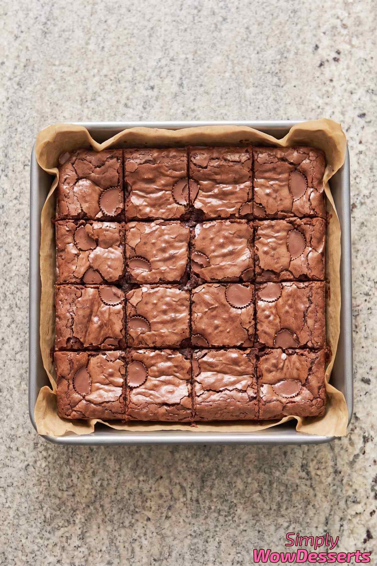Rich chocolate peanut butter brownies
