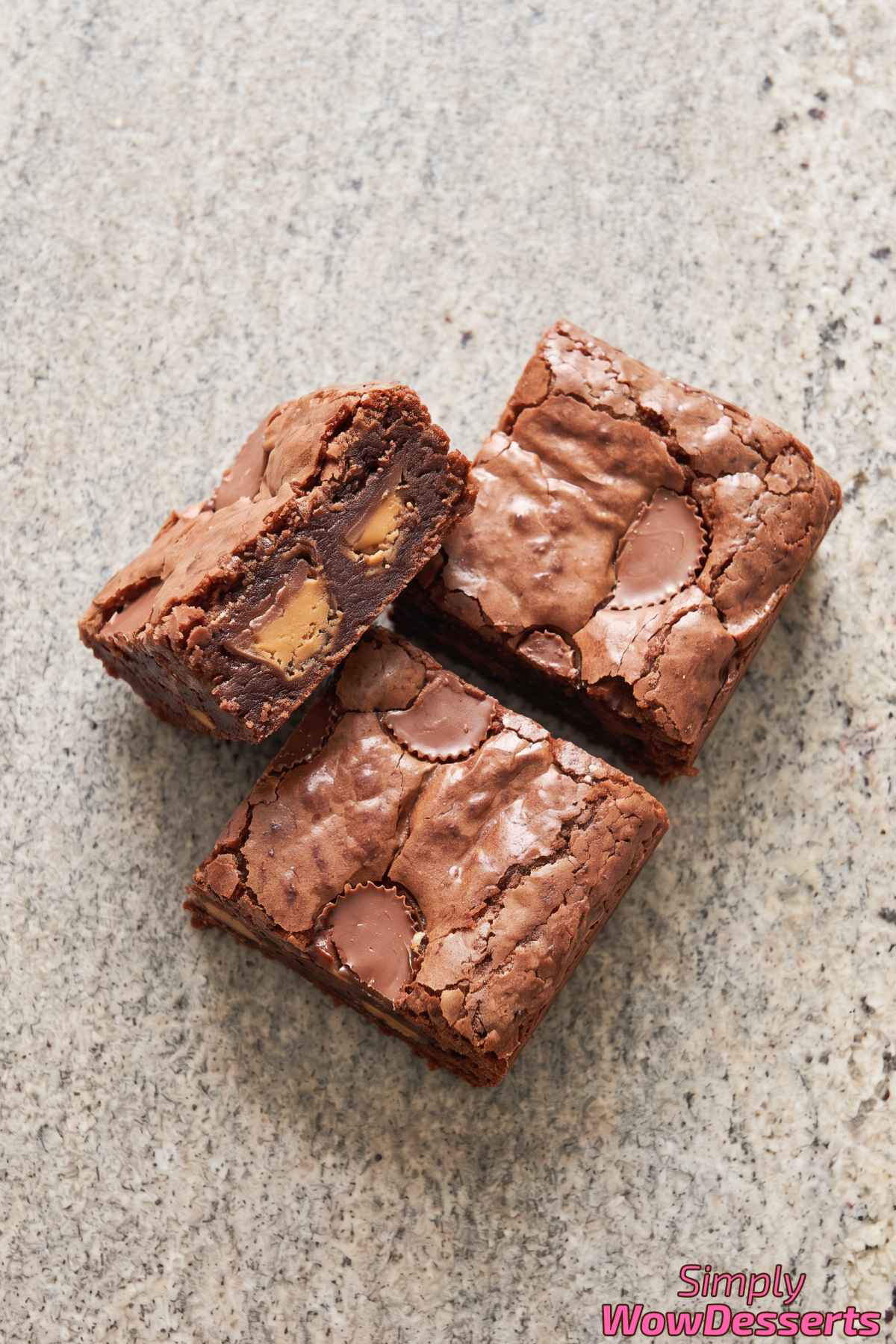 Homemade peanut butter cup brownies