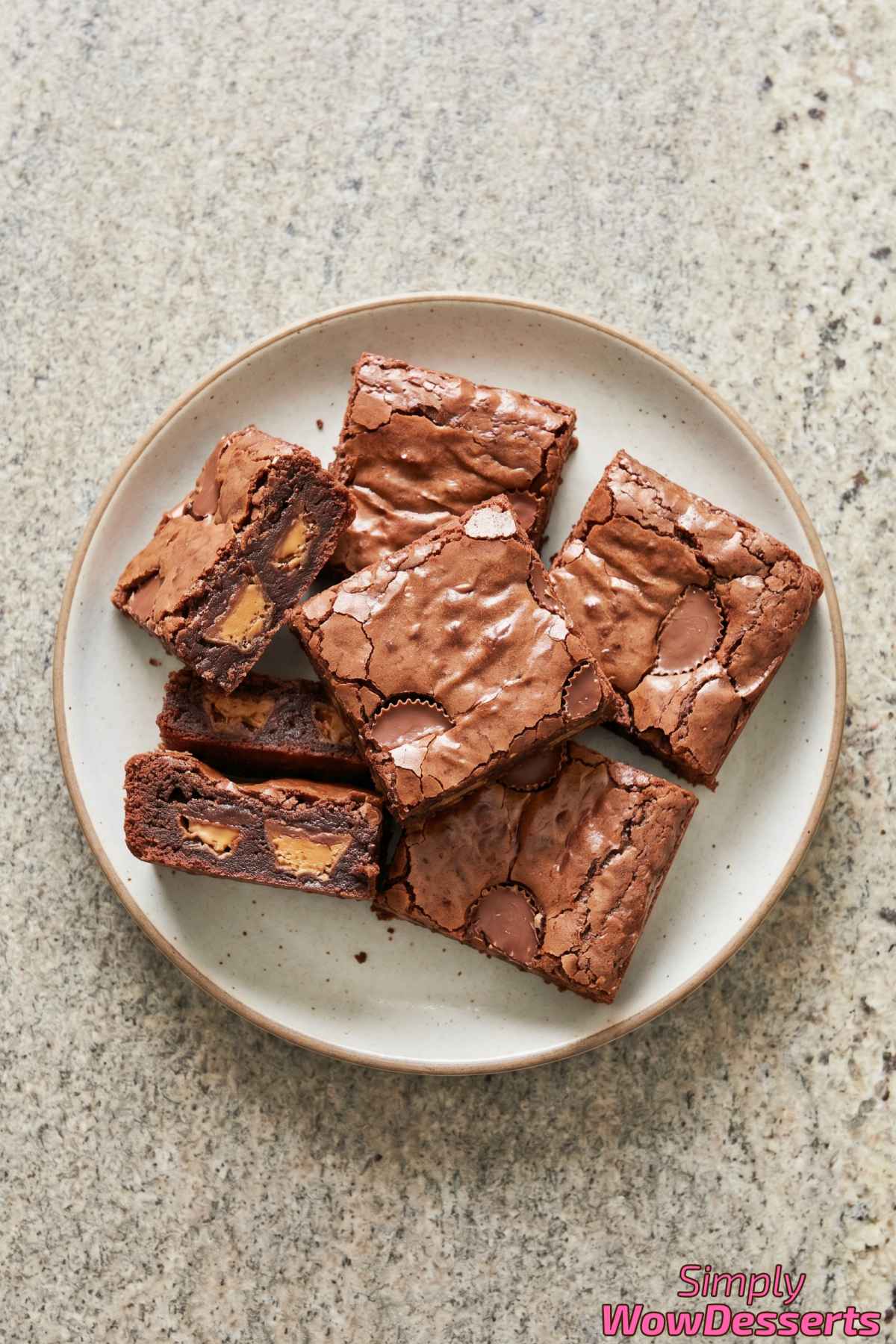 Fresh peanut butter cup brownies
