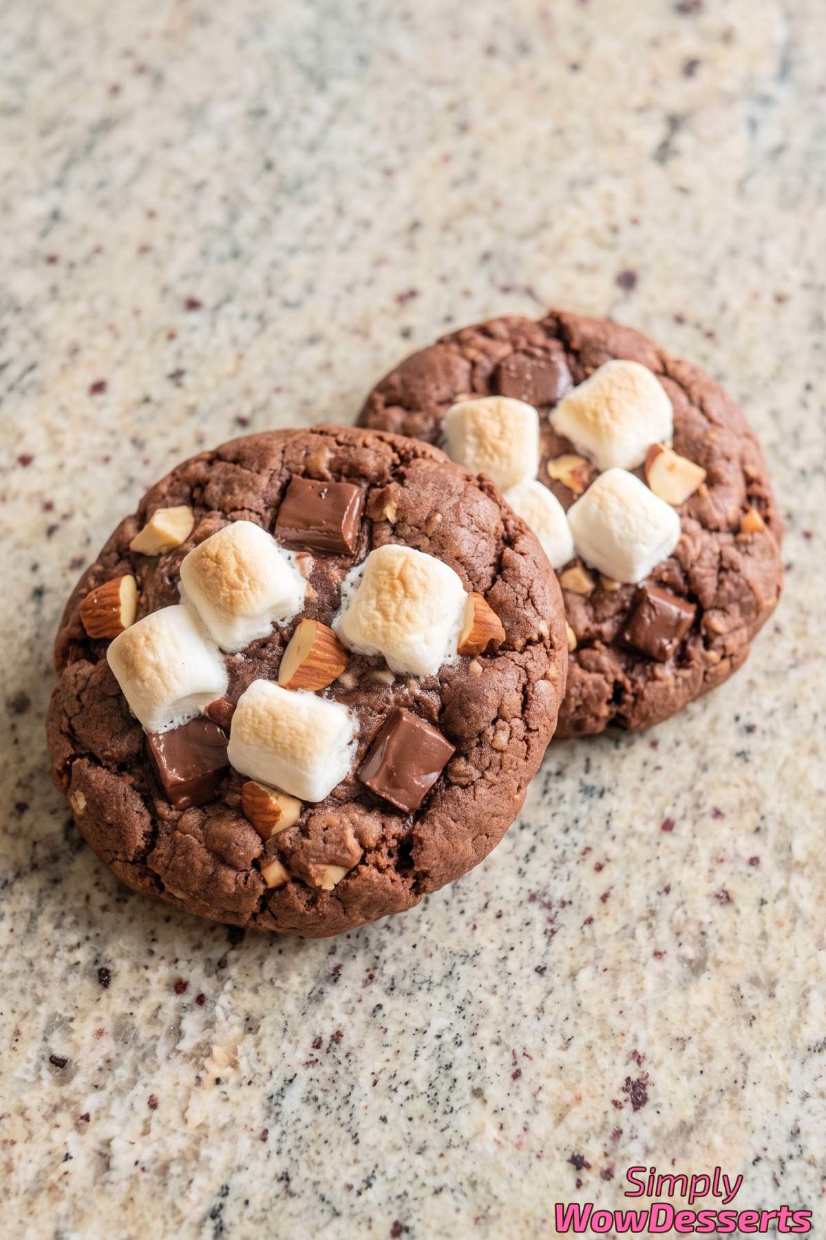 Homemade rocky road cookies