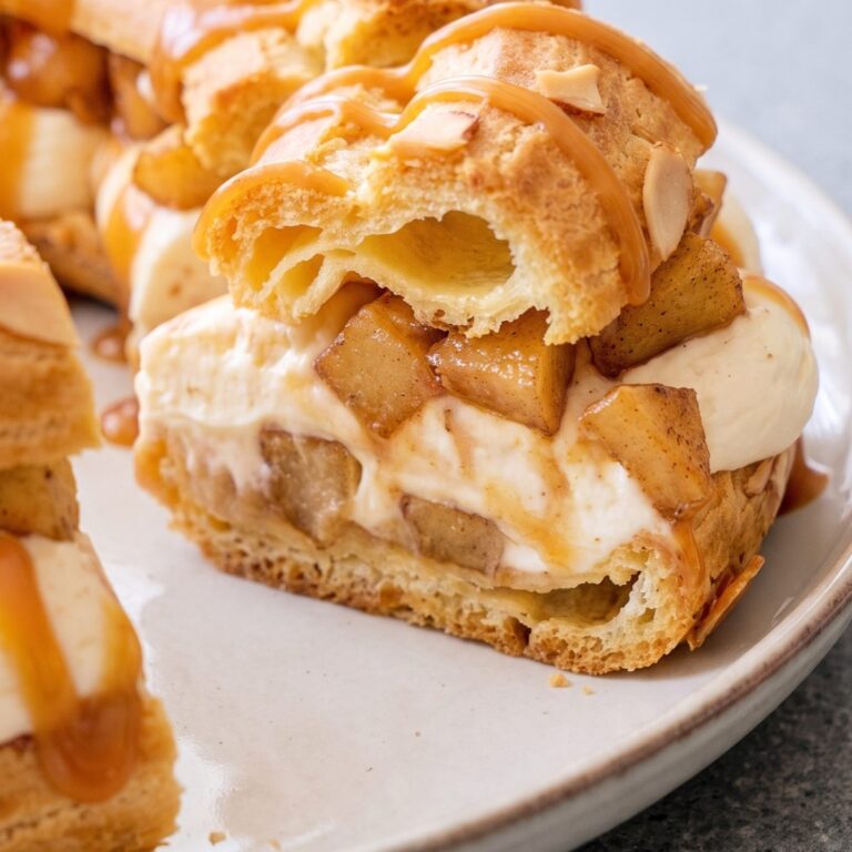 Caramel Apple Cream Puff Ring
