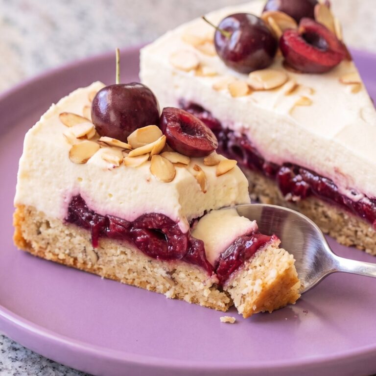 Cherry Almond Mousse Cake