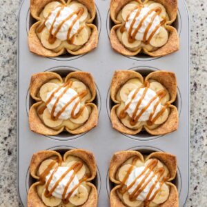 Easy Banana Cream Churro Cups