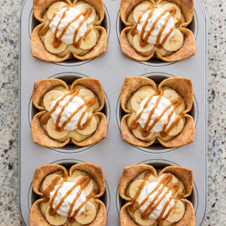 Easy Banana Cream Churro Cups