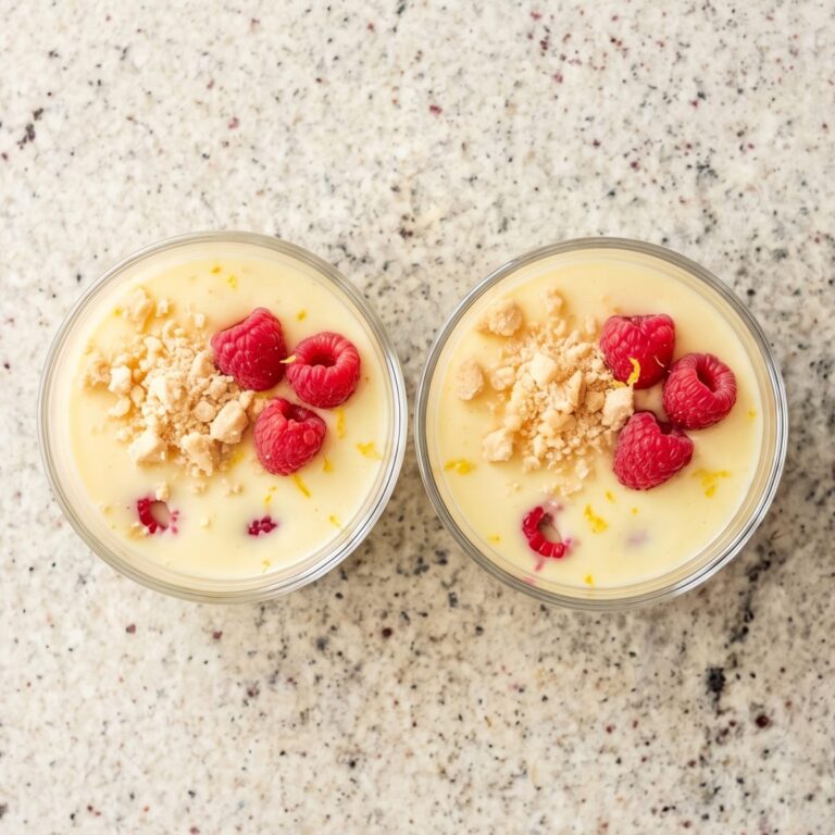 Easy Lemon Posset Raspberry Cups