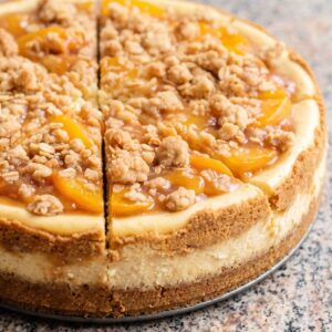 Peach Cobbler Cheesecake
