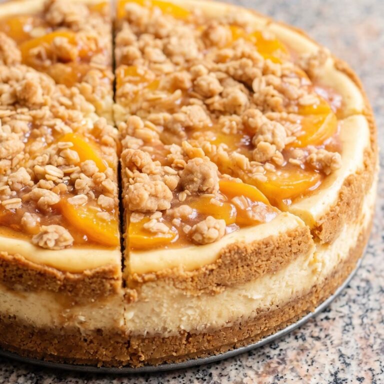 Peach Cobbler Cheesecake