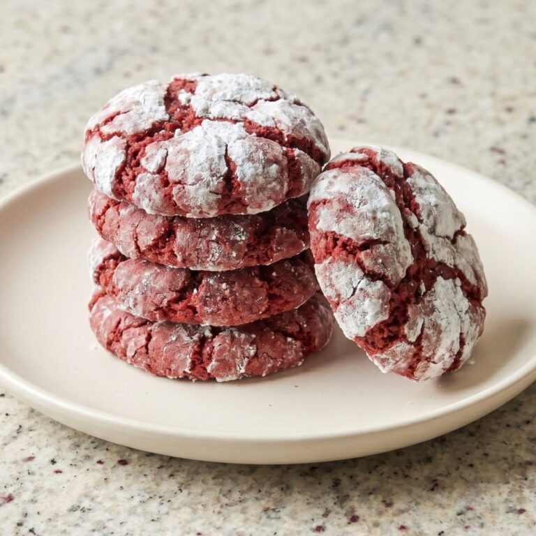Red Velvet Crinkle Cookies